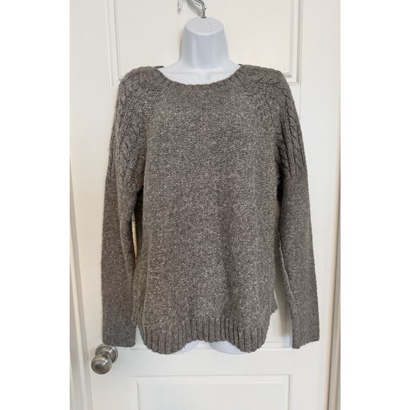 Prana Gray Crew Neck Sweater - Picture 1 of 8